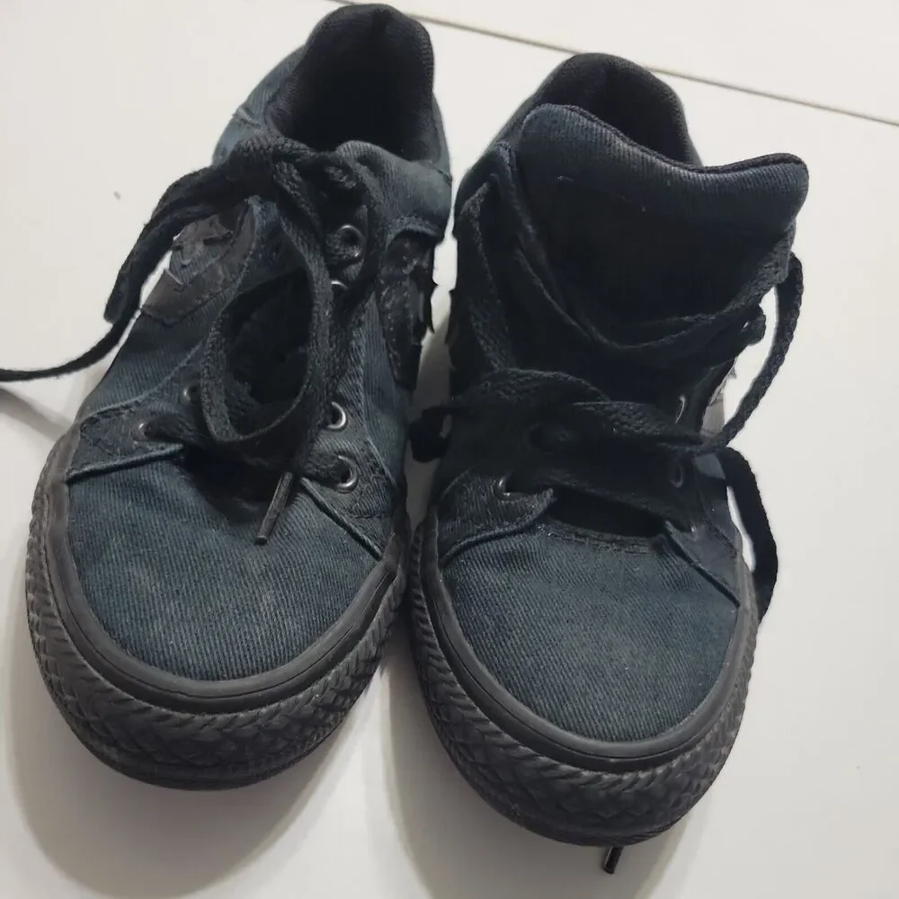 Converse Unisex Kids Youth 2 Chuck Taylor All Star Sneakers Shoes‎ Black Low Top